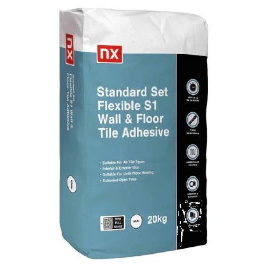 NX S1 Standard Set Flexible White Tile Adhesive