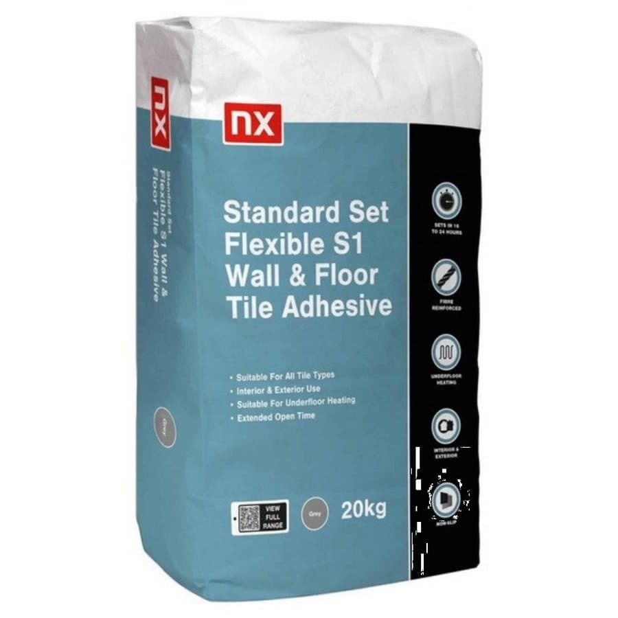 NX S1 Standard Set Flexible Grey Tile Adhesive